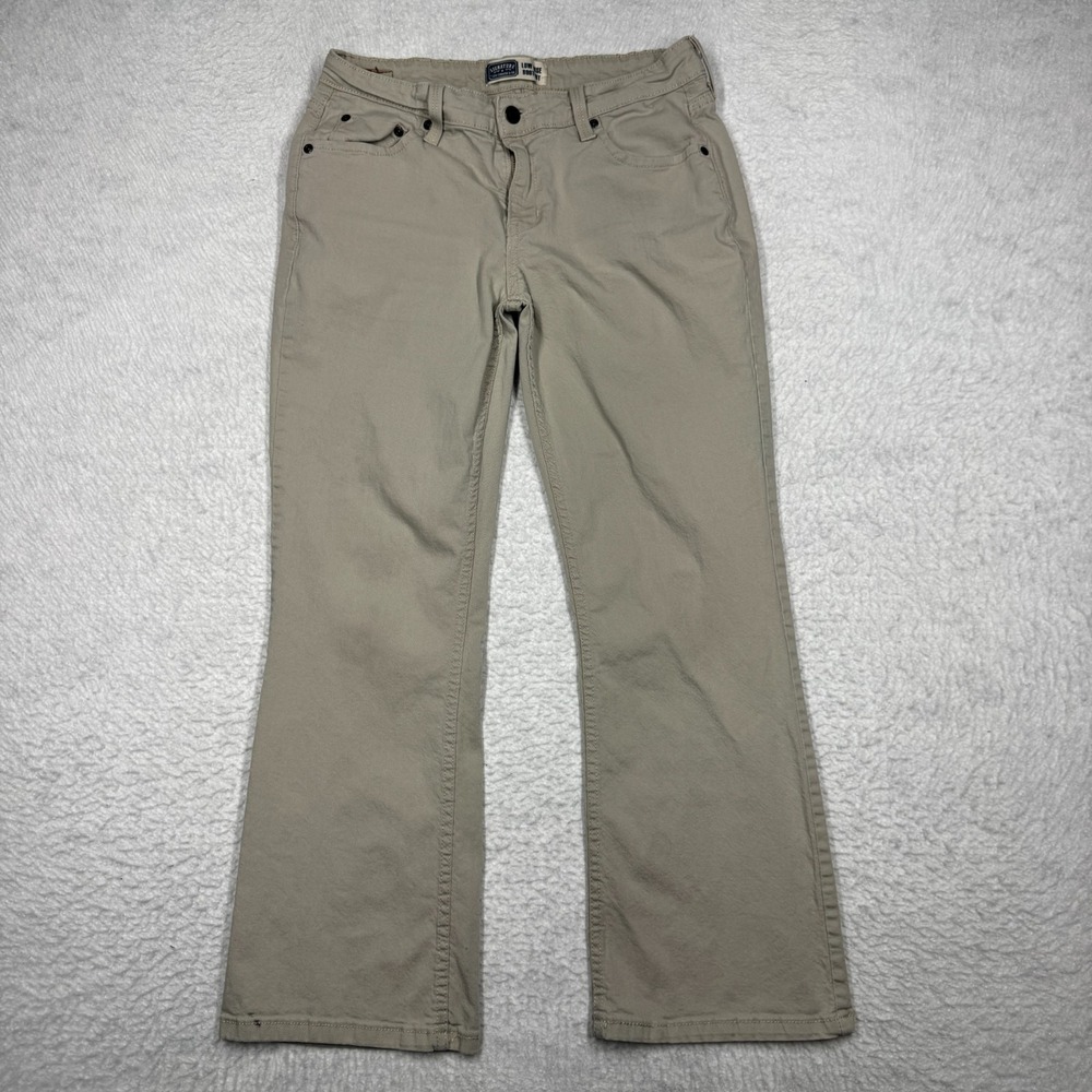 Levis Signature Jeans Beige Low Rise Bootcut Stretch Denim Women's Size 10 Short